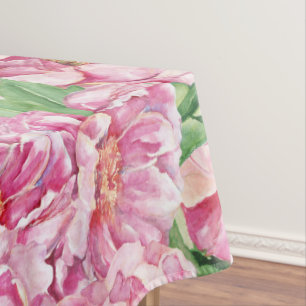 Nappe Aquarelle Pink Peonies