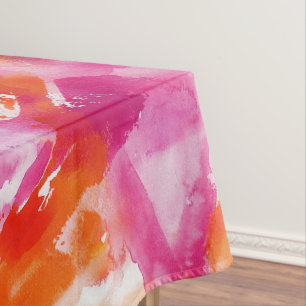 Nappe Aquarelle rose orange Abstrait