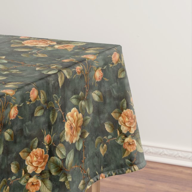 Nappe Aquarelle shabby chic jaune orange rose français (In Situ)