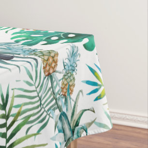 Nappe Aquarelle tropicale estivale de Perroquet d'ananas