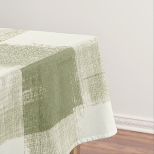 Nappe Aquarelle vintage de Bohême Plaid en Vert mousse