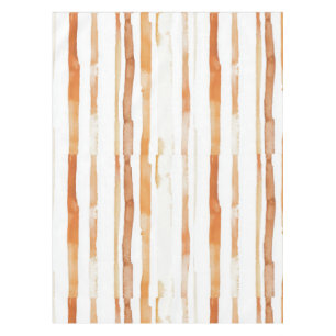 Nappe Aquarelle vintage rayée - Tons de café terreux(4)