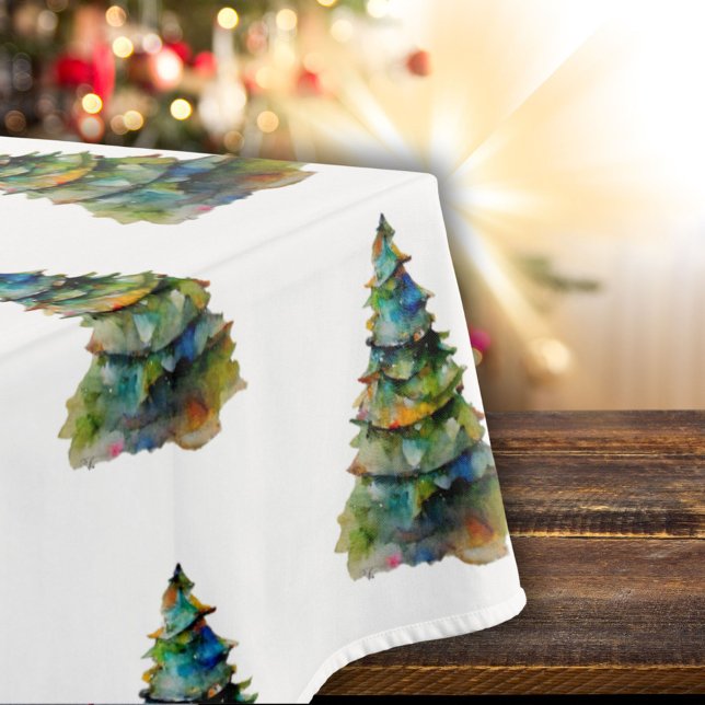 Nappe Arbre de Noël artistique Aquarelle Motif vacances (Créateur téléchargé)