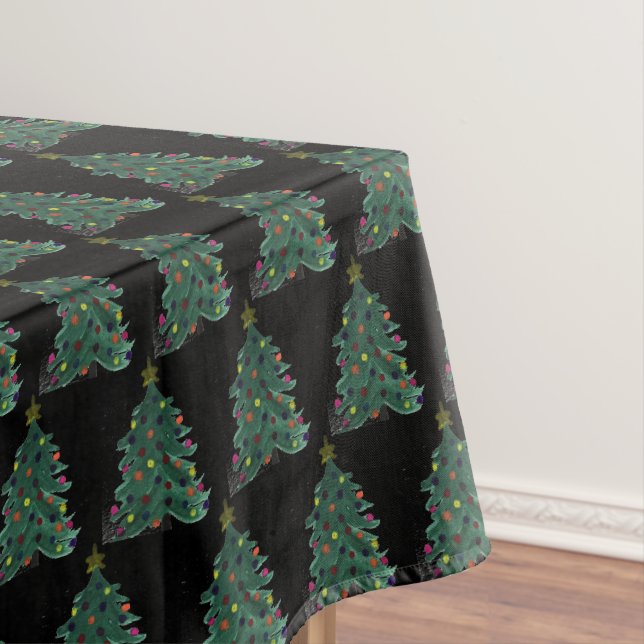 Nappe Arbre de Noël Hiver Aquarelle minimale Élégante (In Situ)
