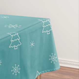 Nappe Arbre de Noël minimaliste et Motif de flocon de ne