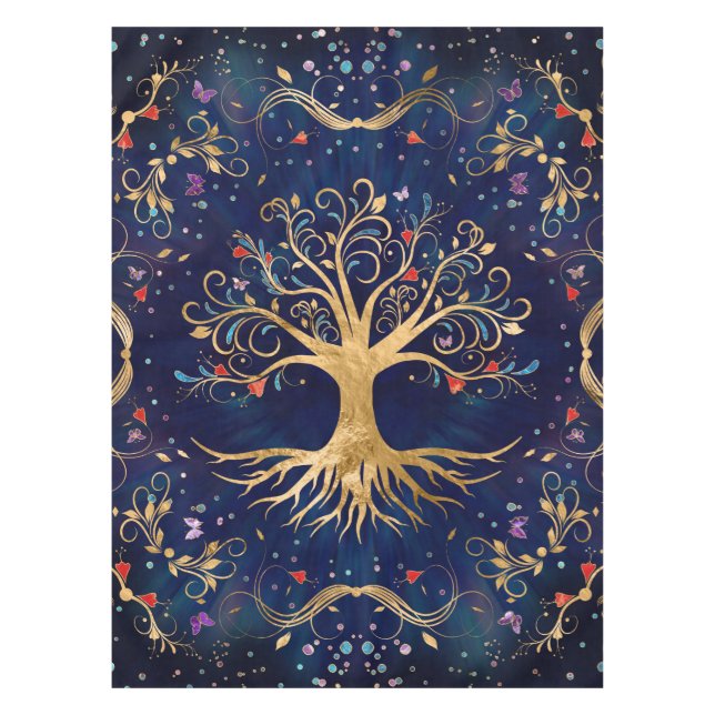 Nappe Arbre de vie coloré - Yggdrasil (Devant)