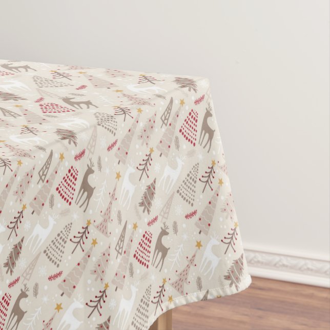 Nappe Arbres de Noël et rennes (In Situ)