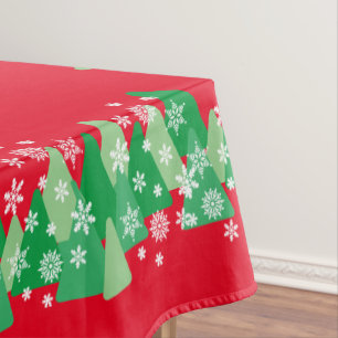 Nappe Arbres de Noël Snowflakes blanc Joie au monde
