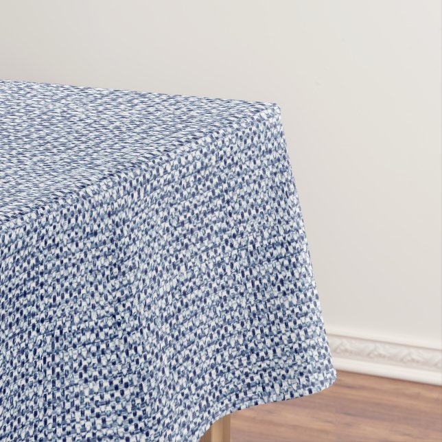 Nappe Armure géométrique de textile bleu de contrôle (In Situ)