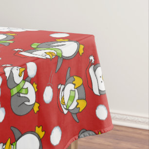 Nappe Arrière - plan de pingouins de Noël
