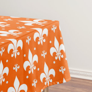 Nappe Arrière - plan orange Fleur-de-lis Motif Design