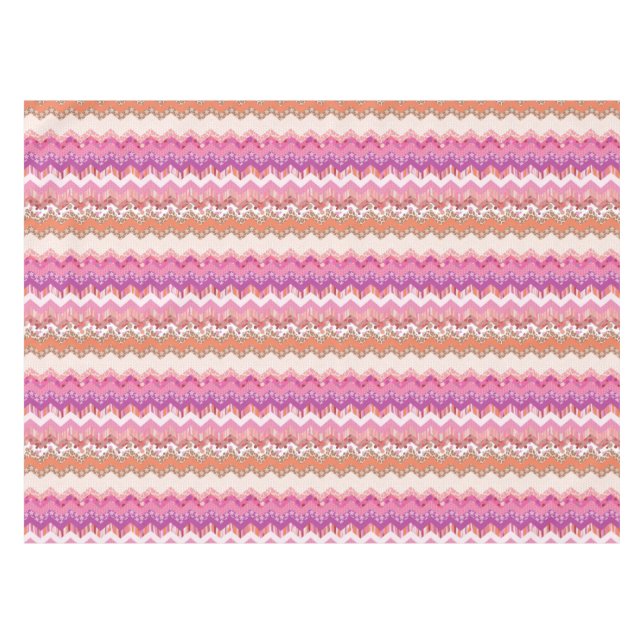 Nappe Arrière - plan rose de zigzag (Devant (Horizontal))
