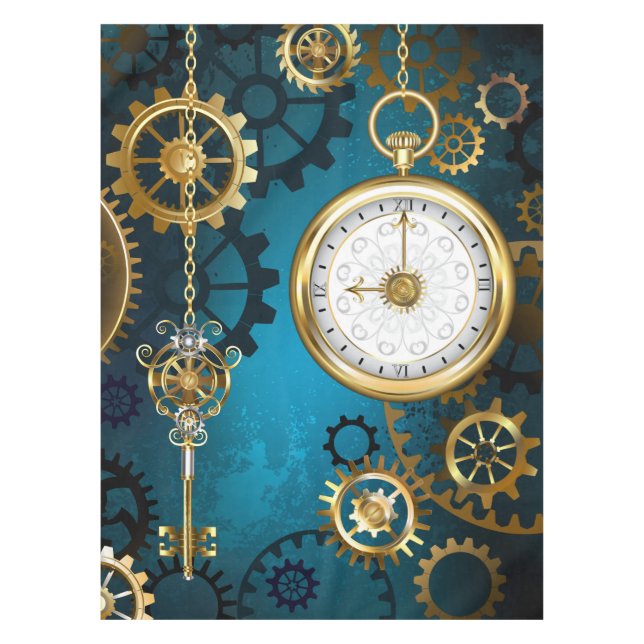 Nappe Arrière - plan turquoise à vapeur avec Gears (Devant)