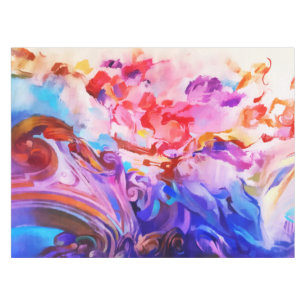 Nappe Art coloré abstrait de traçages d'aquarelle