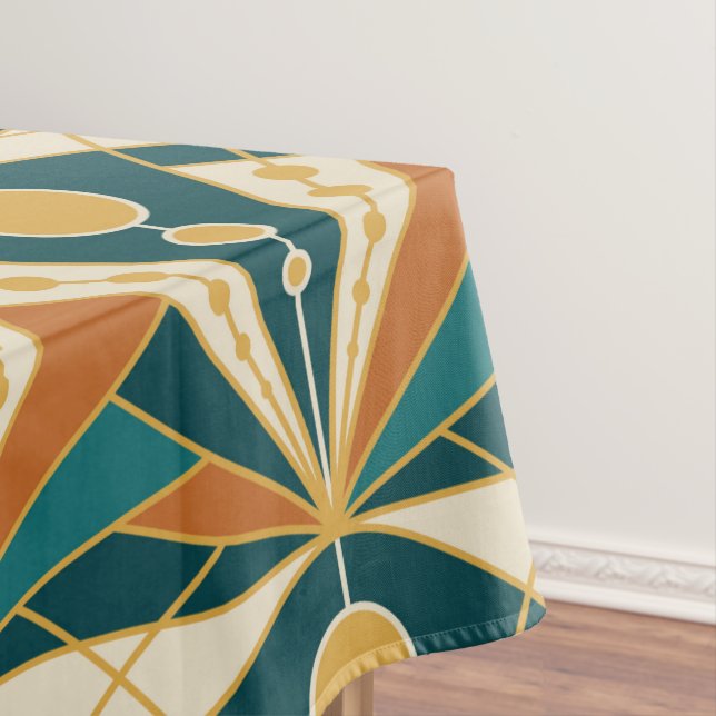 Nappe Art déco (vert, rouillé et or) (In Situ)