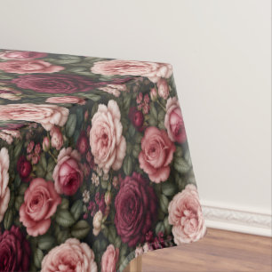 Nappe Art floral de rose de jardin de luxe