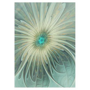 Nappe Art fractal de fleurs de fantaisie vert sauge abst