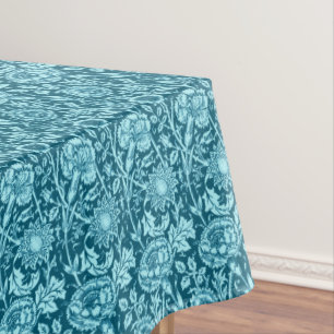 Nappe Art nouveau Carnation Damask, Indigo et Sky Blue