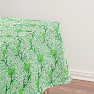 Nappe Art Nouveau Tulip Damask, Emerald Green