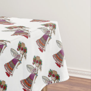 Nappe Art populaire d'Ukrainien de fille de Perogie