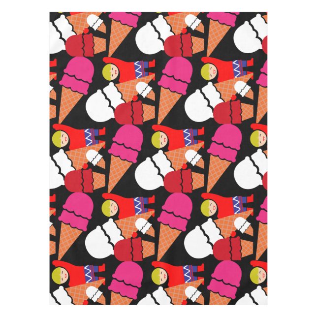 Nappe Art vintage rétro de glace (Devant)