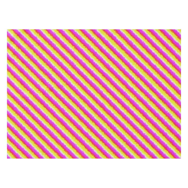 Nappe Artdeco rose Jaune Artdeco Arc-en-ciel rayures (Devant (Horizontal))
