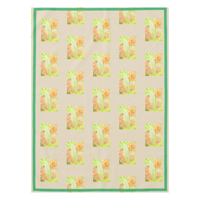 Nappe Aspidistra eliator et Gerbera jamesoni (Devant)