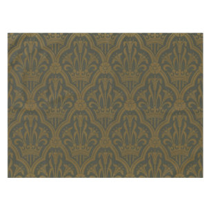 Nappe Audsley Or vintage lily couronne vert damas d'art