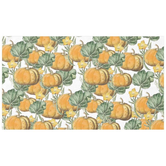 Nappe Automne Aquarelle d'automne Citrouilles Vintages (Devant (Horizontal))
