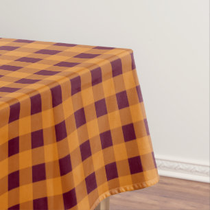 Nappe Automne Automne Orange Burgundy Plaid Motif