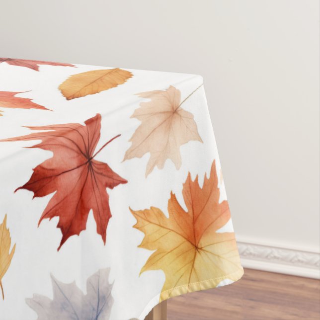 Nappe Automne Feuilles Terracotta Brown Boho Motif (In Situ)