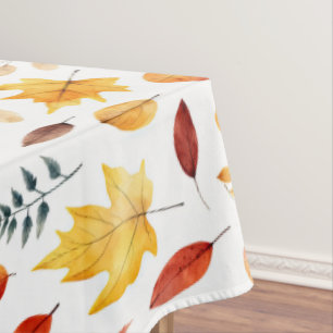 Nappe Automne Feuilles Terracotta Brown Boho Motif