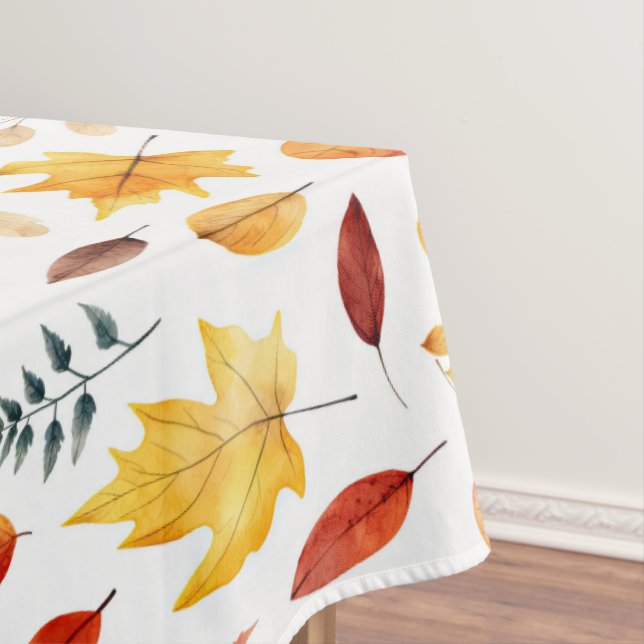 Nappe Automne Feuilles Terracotta Brown Boho Motif (In Situ)