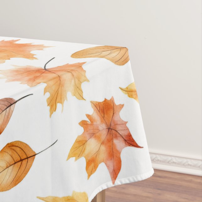 Nappe Automne Feuilles Terracotta Brown Boho Motif (In Situ)