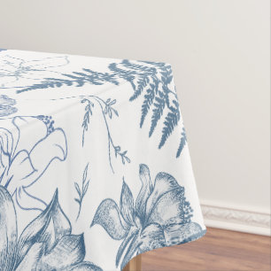 Nappe Automne Respiration Luxe Fleur Bleue Motif sans co