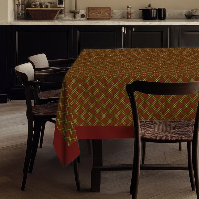 Nappe Autumn Tartan Tablecloth Elegant Checkered Style (Autumn Tartan Tablecloth Elegant Checkered Style)