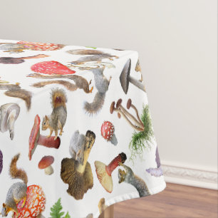 Nappe aux Écureuils et Champignons