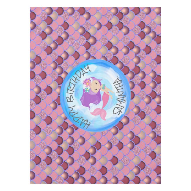 Nappe Balances rose pourpre de mer de sirène (Devant)