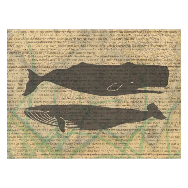 Nappe Baleine antique Vie marine (Devant (Horizontal))