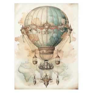 Nappe Ballon à air chaud bleu vapeur vintage (2)