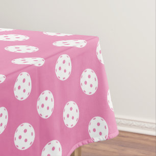Nappe Ballons de Pickleball Motif rose blanc