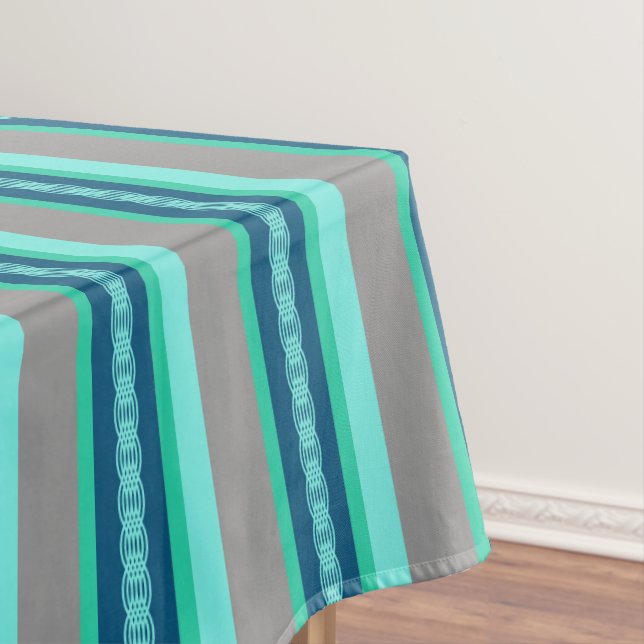 Nappe Bande d'auvent du milieu du siècle - turquoise & g (In Situ)