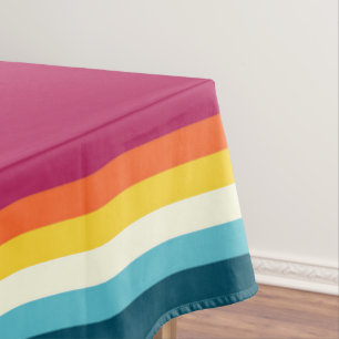 Nappe Bande des tons rose et bleu