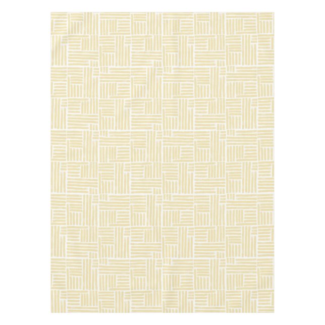 Nappe Bandes à rouleaux d'encre jaune sur blanc (Devant)
