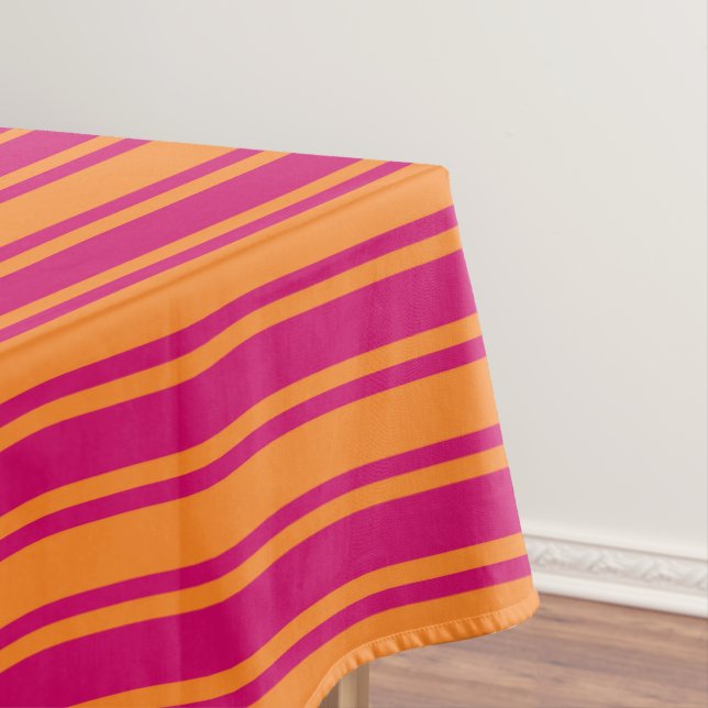 Nappe Bandes de bonbons rose et orange (In Situ)