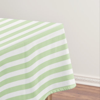 Nappe Bandes de bonbons vert pâle et blanc