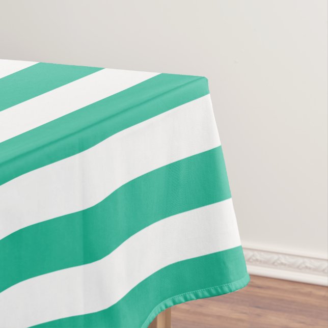 Nappe Bandes de transats vert et blanc (In Situ)