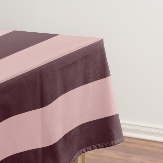 Nappe Bandes marron et roses (In Situ)