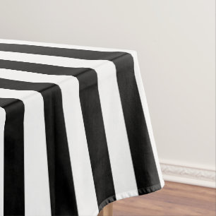 Nappe Bandes noires et blanches à motifs d'Halloween