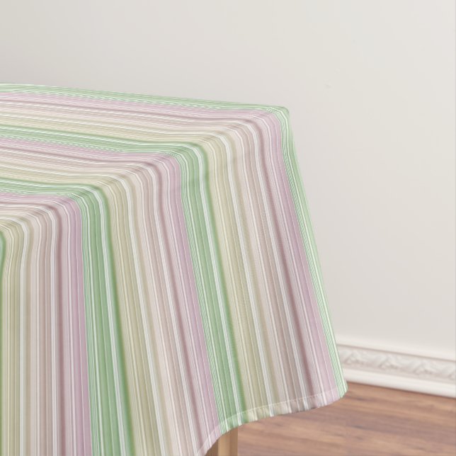 Nappe Bandes vert violet rose jaune (In Situ)